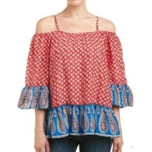 BEACHLUNCHLOUNGE Cold Shoulder 3/4 Sleeve Top